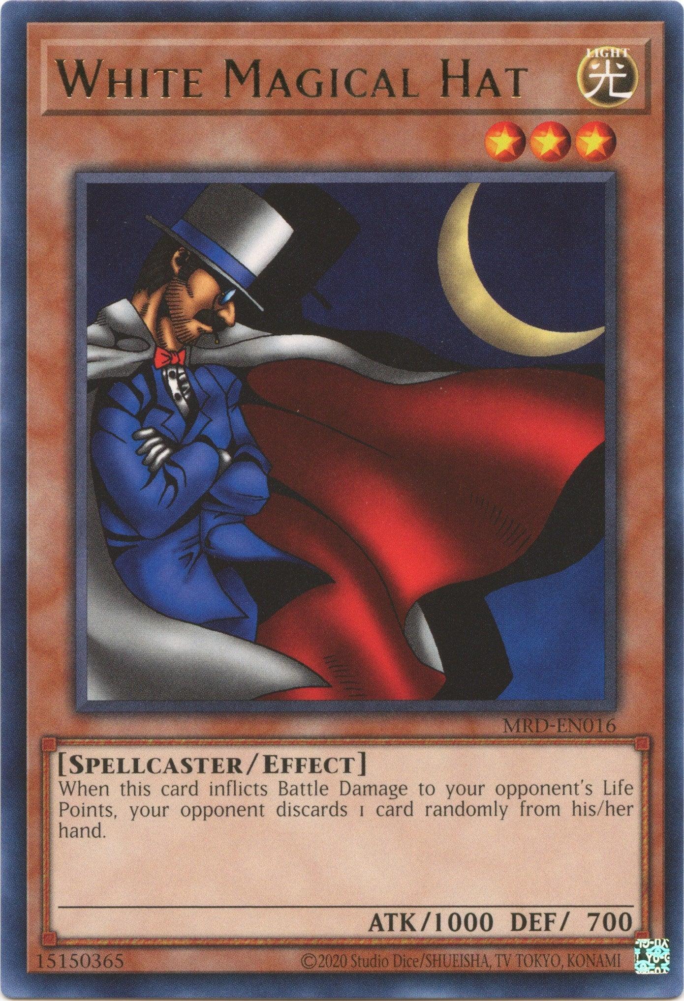 Effect Monster, Light, Metal Raiders (25th Anniversary Edition), Rare, Spellcaster, Unlimited White Magical Hat (25th Anniversary) [MRD-EN016] Rare - Trading Card World