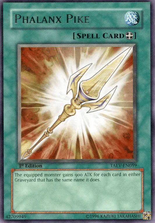 1st Edition, Equip Spell, Rare, Spell, Tactical Evolution, Unlimited Phalanx Pike [TAEV-EN059] Rare - Trading Card World