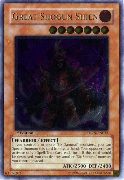 1st Edition, Effect Monster, Fire, Strike of Neos, Ultimate Rare, Unlimited, Warrior Great Shogun Shien [STON-EN013] Ultimate Rare - Trading Card World