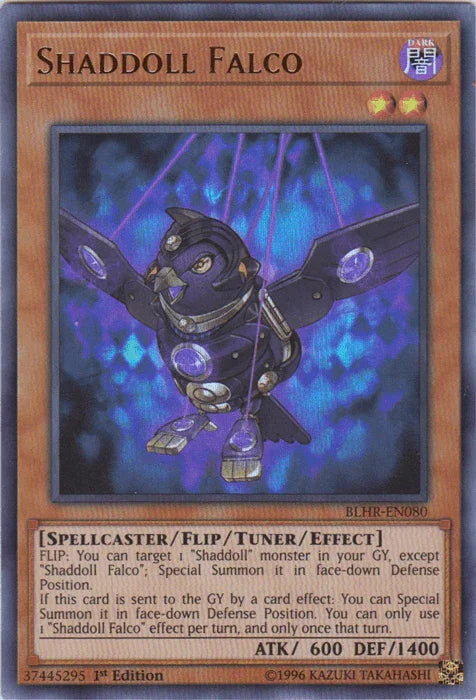 1st Edition, Battles of Legend: Hero's Revenge, Dark, Flip/Tuner/Effect Monster, Spellcaster, Ultra Rare Shaddoll Falco [BLHR-EN080] Ultra Rare - Trading Card World