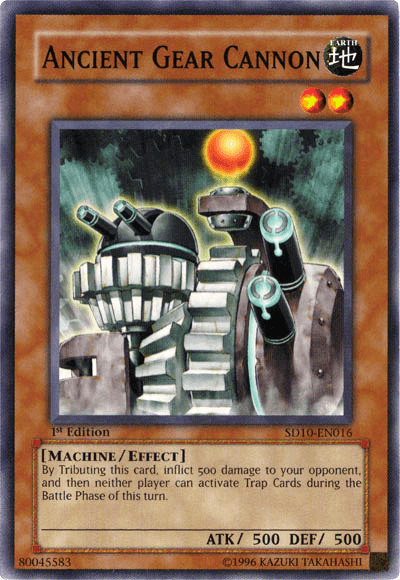 1st Edition, Common, Earth, Effect Monster, Machine, Structure Deck: Machine Re-Volt, Unlimited Ancient Gear Cannon [SD10-EN016] Common - Trading Card World