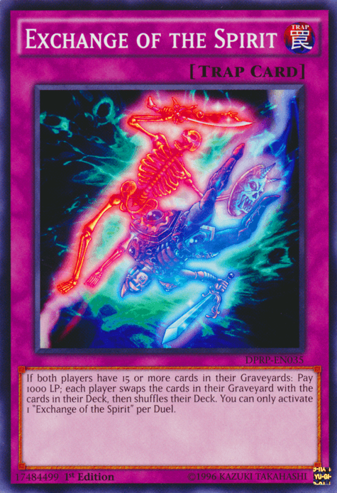 1st Edition, Common, Duelist Pack: Rivals of the Pharaoh, Normal Trap, Trap Exchange of the Spirit [DPRP-EN035] Common - Trading Card World