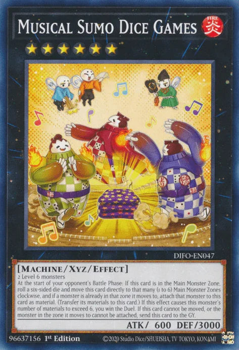 1st Edition, Common, Dimension Force, Fire, Machine, Xyz/Effect Monster Musical Sumo Dice Games [DIFO-EN047] Common - Trading Card World