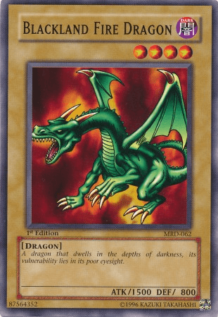 1st Edition, Common, Dark, Dragon, Metal Raiders, Normal Monster, Unlimited Blackland Fire Dragon [MRD-062] Common - Trading Card World