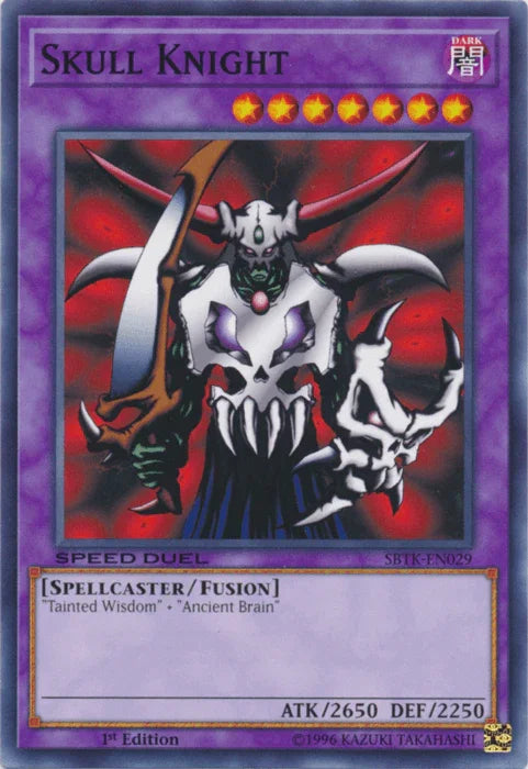 1st Edition, Common, Dark, Fusion Monster, Speed Duel: Trials of the Kingdom, Spellcaster Skull Knight [SBTK-EN029] Common - Trading Card World