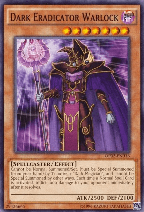 Common, Dark, Effect Monster, OTS Tournament Pack 2, Spellcaster, Unlimited Dark Eradicator Warlock [OP02-EN016] Common - Trading Card World