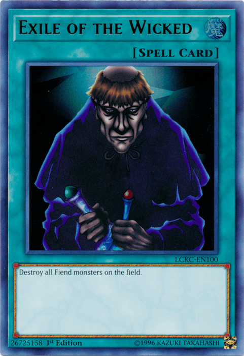 1st Edition, Legendary Collection Kaiba, Normal Spell, Spell, Ultra Rare, Unlimited Exile of the Wicked [LCKC-EN100] Ultra Rare - Trading Card World