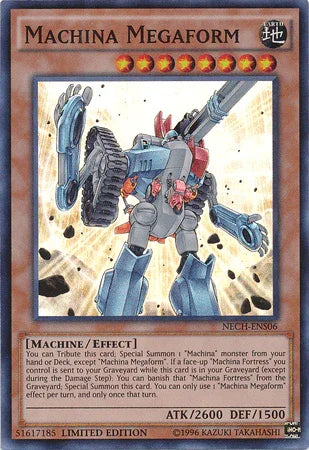 Earth, Effect Monster, Limited, Machine, Super Rare, The New Challengers Machina Megaform (SE) [NECH-ENS06] Super Rare - Trading Card World
