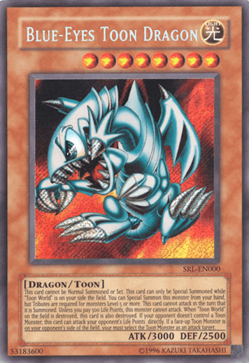 Dragon, Light, Secret Rare, Spell Ruler, Toon Monster, Unlimited Blue-Eyes Toon Dragon [SRL-EN000] Secret Rare - Trading Card World