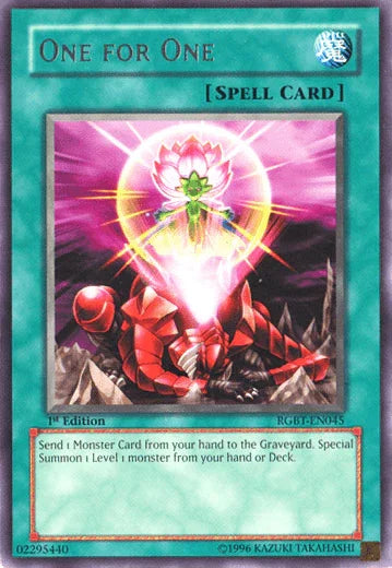 1st Edition, Normal Spell, Raging Battle, Rare, Spell, Unlimited One for One [RGBT-EN045] Rare - Trading Card World