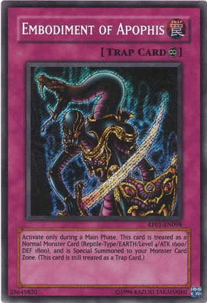 Continuous Trap, Retro Pack 1, Secret Rare, Trap, Unlimited Embodiment of Apophis [RP01-EN098] Secret Rare - Trading Card World