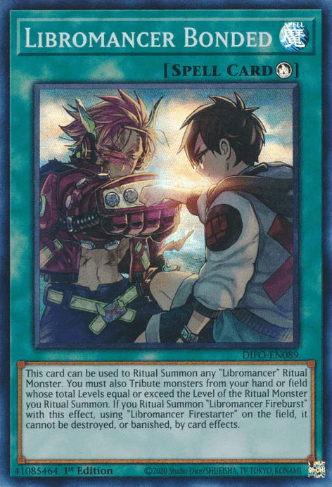 1st Edition, Dimension Force, Ritual Spell, Spell, Super Rare Libromancer Bonded [DIFO-EN089] Super Rare - Trading Card World
