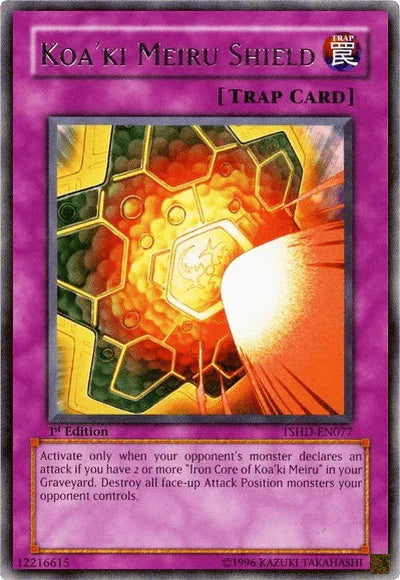 1st Edition, Normal Trap, Rare, The Shining Darkness, Trap, Unlimited Koa'ki Meiru Shield [TSHD-EN077] Rare - Trading Card World