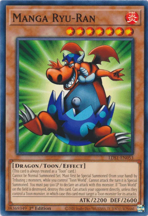 1st Edition, Common, Dragon, Fire, Legendary Duelists: Season 1, Toon/Effect Monster Manga Ryu-Ran [LDS1-EN053] Common - Trading Card World