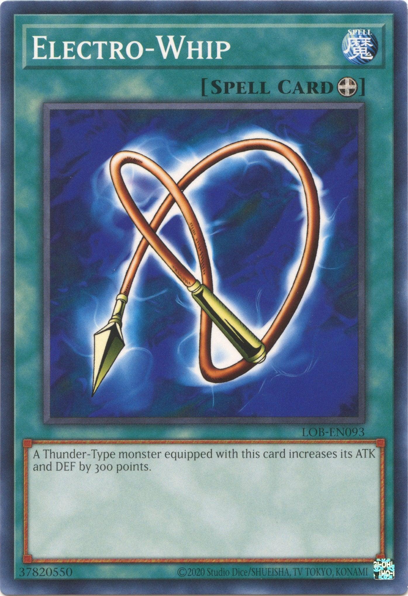 Common, Equip Spell, Legend of Blue Eyes White Dragon (25th Anniversary Edition), Spell, Unlimited Electro-Whip (25th Anniversary) [LOB-EN093] Common - Trading Card World