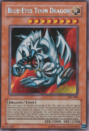 Dragon, Light, Secret Rare, Spell Ruler, Toon/Effect Monster, Unlimited Blue-Eyes Toon Dragon [SRL-000] Secret Rare - Trading Card World