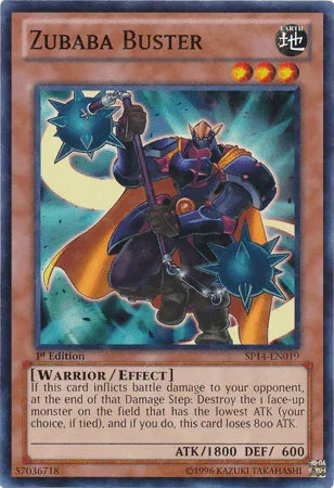 1st Edition, Earth, Effect Monster, Star Pack 2014, Starfoil Rare, Warrior Zubaba Buster [SP14-EN019] Starfoil Rare - Trading Card World