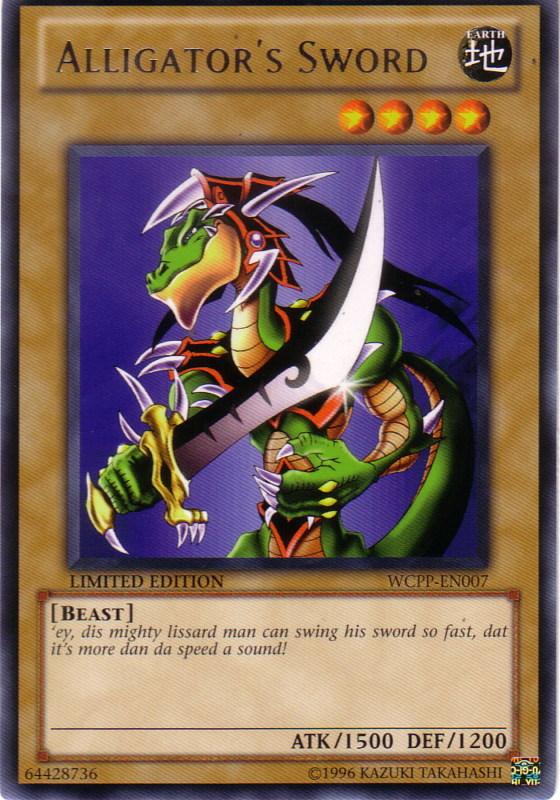 Beast, Earth, Limited, Normal Monster, Rare, World Championship 2010 Card Pack Alligator's Sword [WCPP-EN007] Rare - Trading Card World