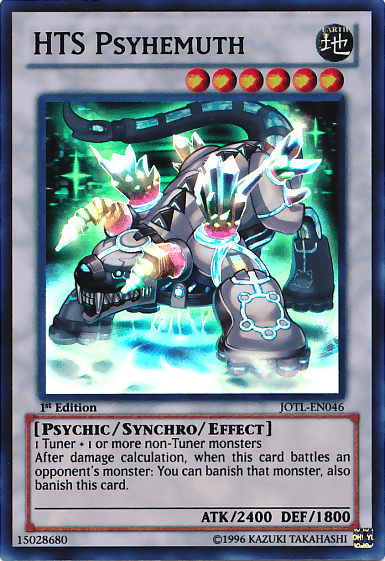 1st Edition, Earth, Judgment of the Light, Psychic, Super Rare, Synchro/Effect Monster, Unlimited HTS Psyhemuth [JOTL-EN046] Super Rare - Trading Card World