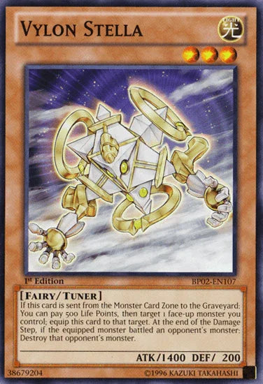 1st Edition, Battle Pack 2: War of the Giants, Common, Fairy, Light, Tuner Monster, Unlimited Vylon Stella [BP02-EN107] Common - Trading Card World