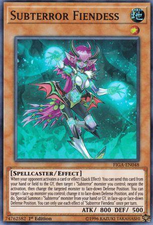 1st Edition, Earth, Effect Monster, Fists of the Gadgets, Spellcaster, Super Rare Subterror Fiendess [FIGA-EN048] Super Rare - Trading Card World
