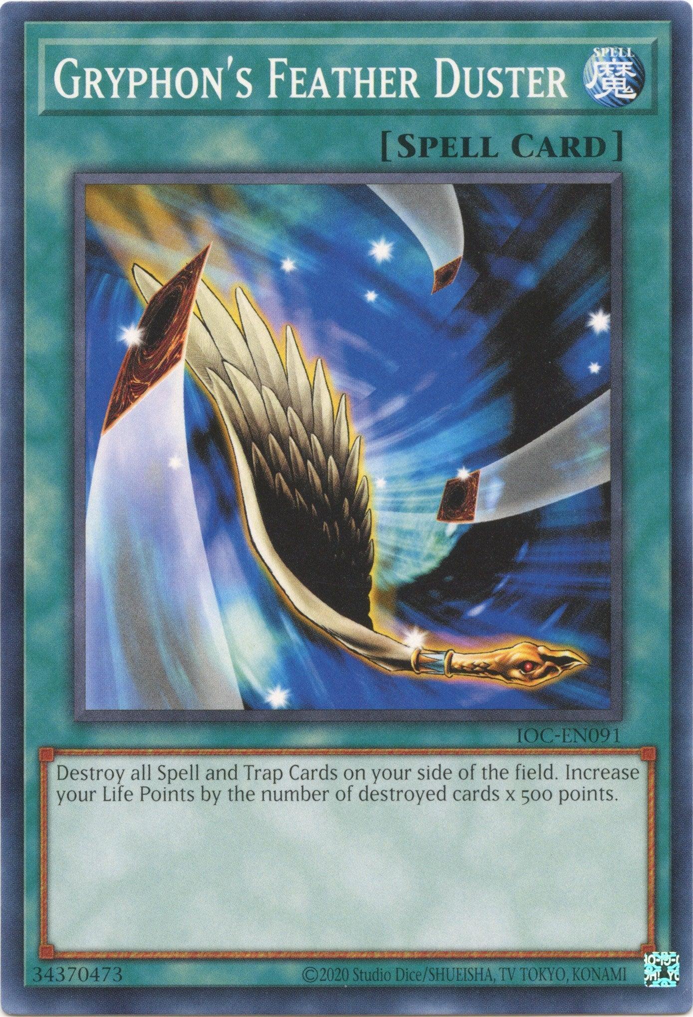 Common, Invasion of Chaos (25th Anniversary Edition), Normal Spell, Spell, Unlimited Gryphon's Feather Duster (25th Anniversary) [IOC-EN091] Common - Trading Card World