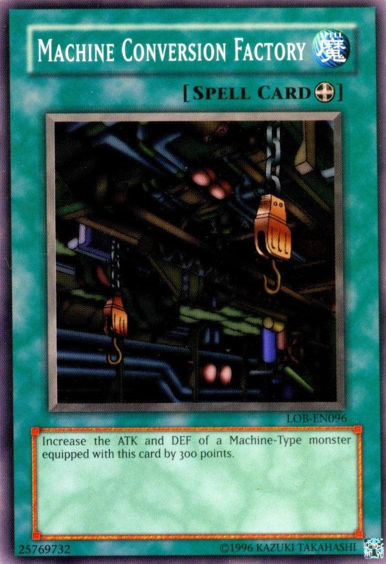 Common, Equip Spell, Spell, The Legend of Blue Eyes White Dragon, Unlimited Machine Conversion Factory [LOB-EN096] Common - Trading Card World