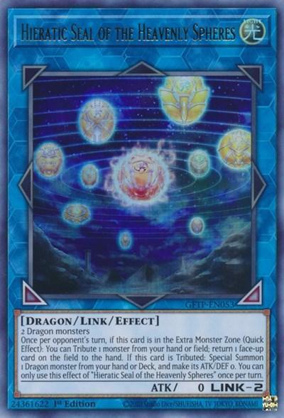 1st Edition, Dragon, Ghosts from the Past, Light, Link/Effect Monster, Ultra Rare Hieratic Seal of the Heavenly Spheres [GFTP-EN053] Ultra Rare - Trading Card World