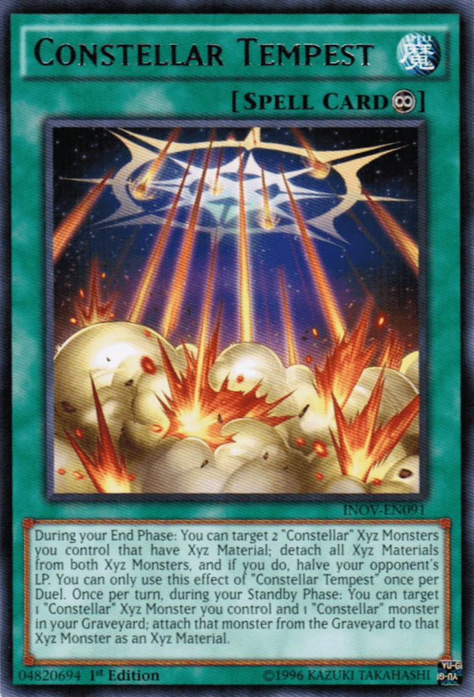 1st Edition, Continuous Spell, Invasion: Vengeance, Rare, Spell, Unlimited Constellar Tempest [INOV-EN091] Rare - Trading Card World
