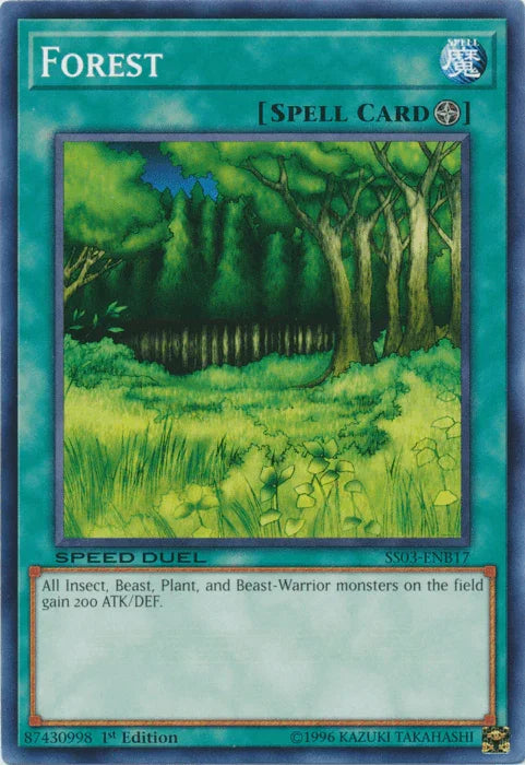 1st Edition, Common, Field Spell, Speed Duel: Ultimate Predators, Spell Forest [SS03-ENB17] Common - Trading Card World