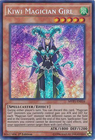 1st Edition, Effect Monster, Secret Rare, Spellcaster, The Dark Side of Dimensions Movie Pack: Secret Edition, Wind Kiwi Magician Girl [MVP1-ENS16] Secret Rare - Trading Card World