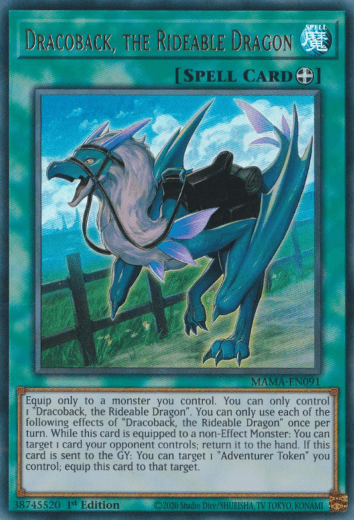 1st Edition, Equip Spell, Magnificent Mavens, Spell, Ultra Rare Dracoback, the Rideable Dragon [MAMA-EN091] Ultra Rare - Trading Card World