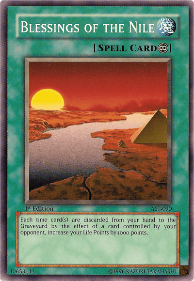 1st Edition, Ancient Sanctuary, Common, Continuous Spell, Spell, Unlimited Blessings of the Nile [AST-090] Common - Trading Card World