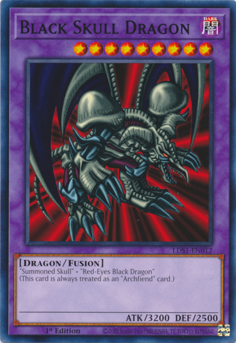 1st Edition, Common, Dark, Dragon, Fusion Monster, Legendary Duelists: Season 1 Black Skull Dragon [LDS1-EN012] Common - Trading Card World