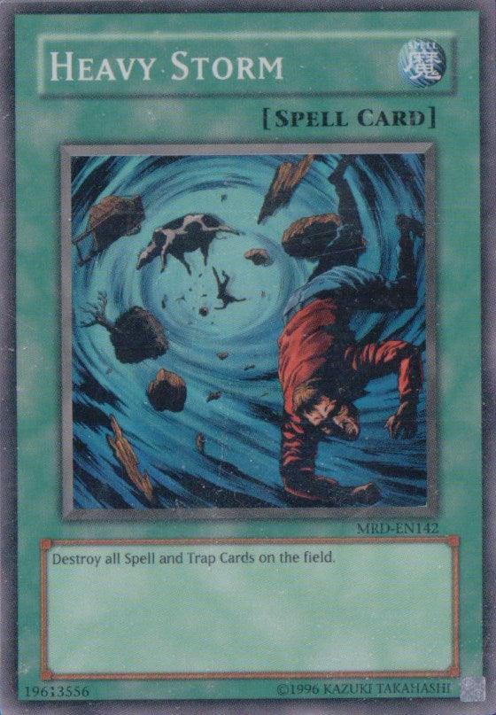 Metal Raiders, Normal Spell, Spell, Super Rare, Unlimited Heavy Storm [MRD-EN142] Super Rare - Trading Card World