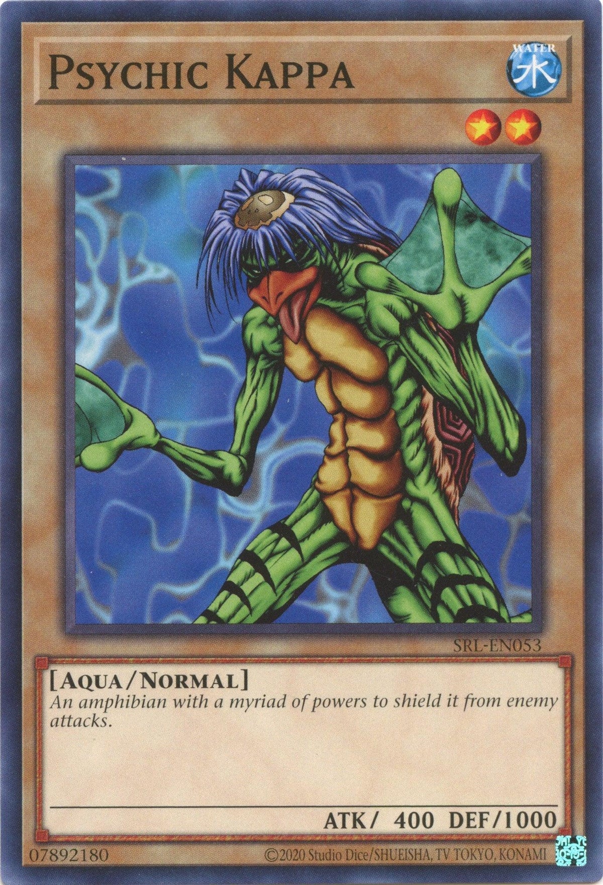 Aqua, Common, Normal Monster, Spell Ruler (25th Anniversary Edition), Unlimited, Water Psychic Kappa (25th Anniversary) [SRL-EN053] Common - Trading Card World