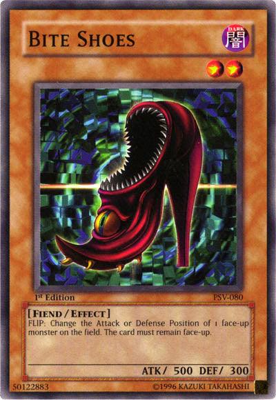 1st Edition, Common, Dark, Effect Monster, Fiend, Pharaoh's Servant, Unlimited Bite Shoes [PSV-080] Common - Trading Card World