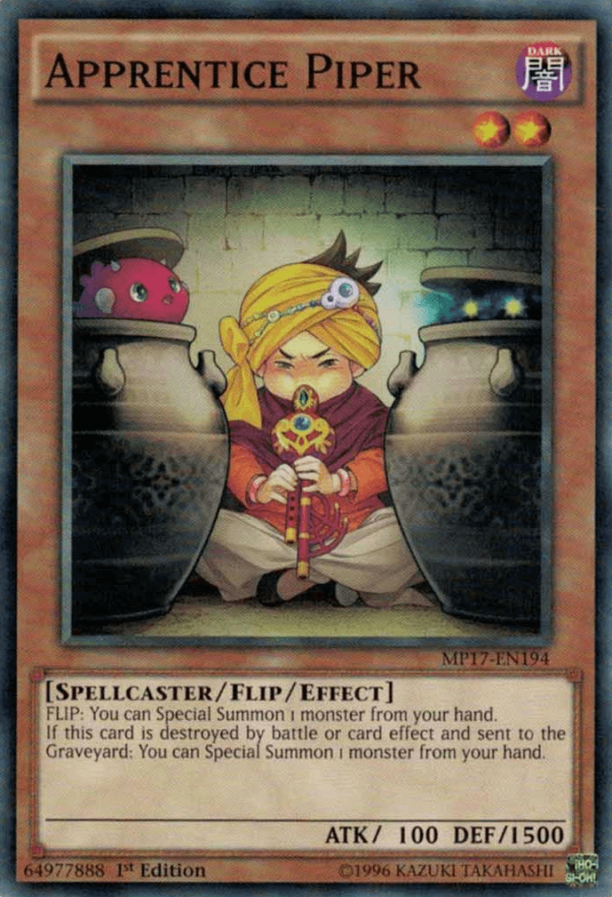 1st Edition, 2017 Mega-Tins Mega Pack, Common, Dark, Flip/Effect Monster, Spellcaster Apprentice Piper [MP17-EN194] Common - Trading Card World