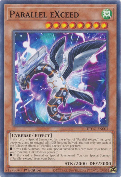 1st Edition, Common, Cyberse, Effect Monster, Eternity Code, Wind Parallel eXceed [ETCO-EN001] Common - Trading Card World
