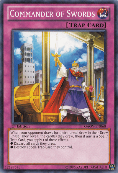 1st Edition, Common, Galactic Overlord, Normal Trap, Trap, Unlimited Commander of Swords [GAOV-EN068] Common - Trading Card World