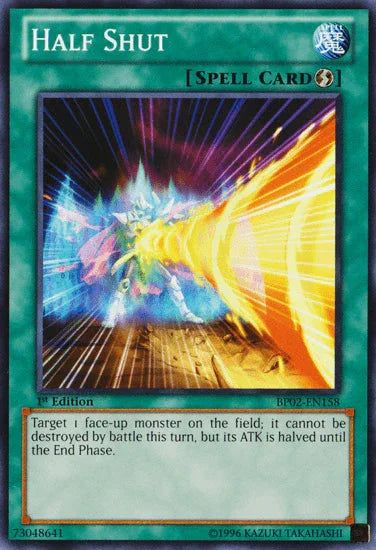 1st Edition, Battle Pack 2: War of the Giants, Common, Quick Play Spell, Spell, Unlimited Half Shut [BP02-EN158] Common - Trading Card World