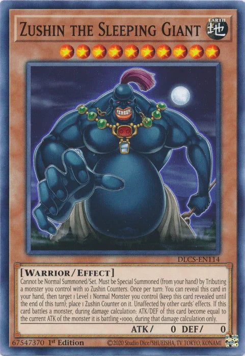 1st Edition, Common, Dragons of Legend: The Complete Series, Earth, Effect Monster, Warrior Zushin the Sleeping Giant [DLCS-EN114] Common - Trading Card World