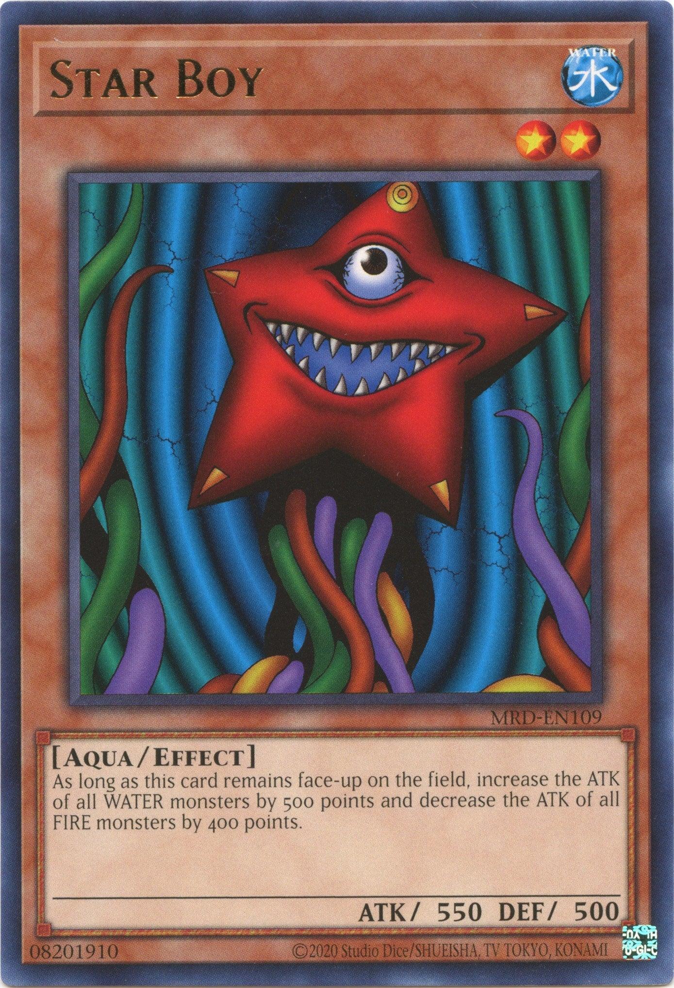 Aqua, Effect Monster, Metal Raiders (25th Anniversary Edition), Rare, Unlimited, Water Star Boy (25th Anniversary) [MRD-EN109] Rare - Trading Card World