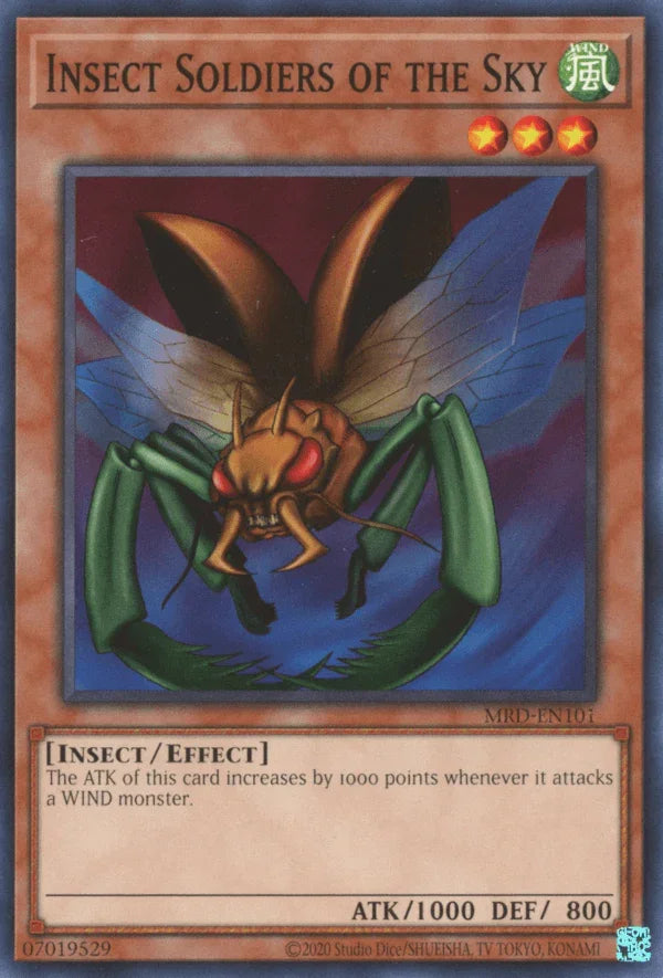 Common, Effect Monster, Insect, Metal Raiders, Unlimited, Wind Insect Soldiers of the Sky [MRD-EN101] Common - Trading Card World