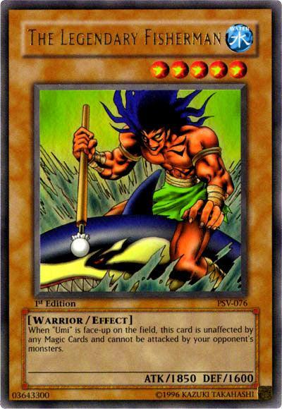 1st Edition, Effect Monster, Pharaoh's Servant, Ultra Rare, Unlimited, Warrior, Water The Legendary Fisherman [PSV-076] Ultra Rare - Trading Card World