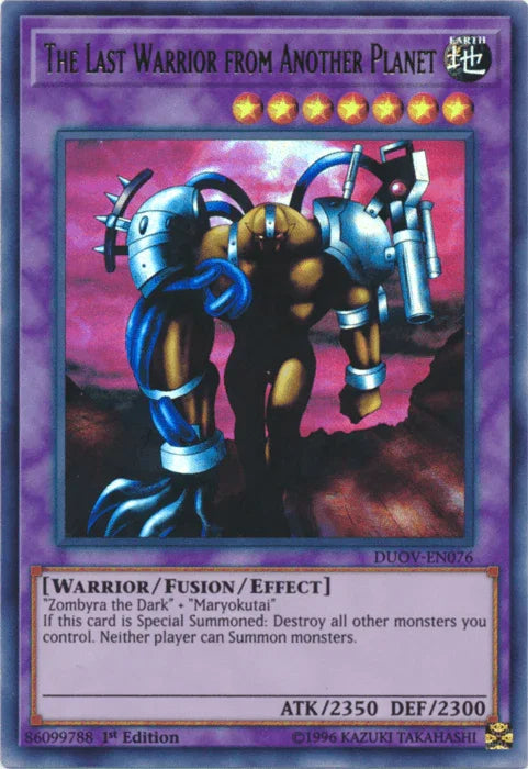 1st Edition, Duel Overload, Earth, Fusion/Effect Monster, Ultra Rare, Warrior The Last Warrior from Another Planet [DUOV-EN076] Ultra Rare - Trading Card World