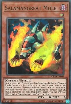 Cyberse, Effect Monster, Fire, OTS Tournament Pack 10, Super Rare, Unlimited Salamangreat Mole [OP10-EN006] Super Rare - Trading Card World