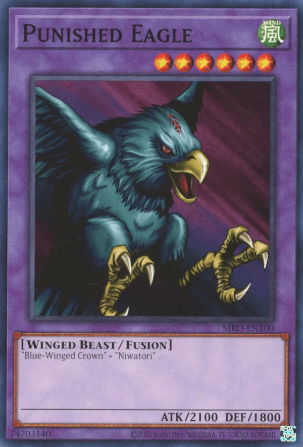 Common, Fusion Monster, Metal Raiders, Unlimited, Wind, Winged Beast Punished Eagle [MRD-EN100] Common - Trading Card World