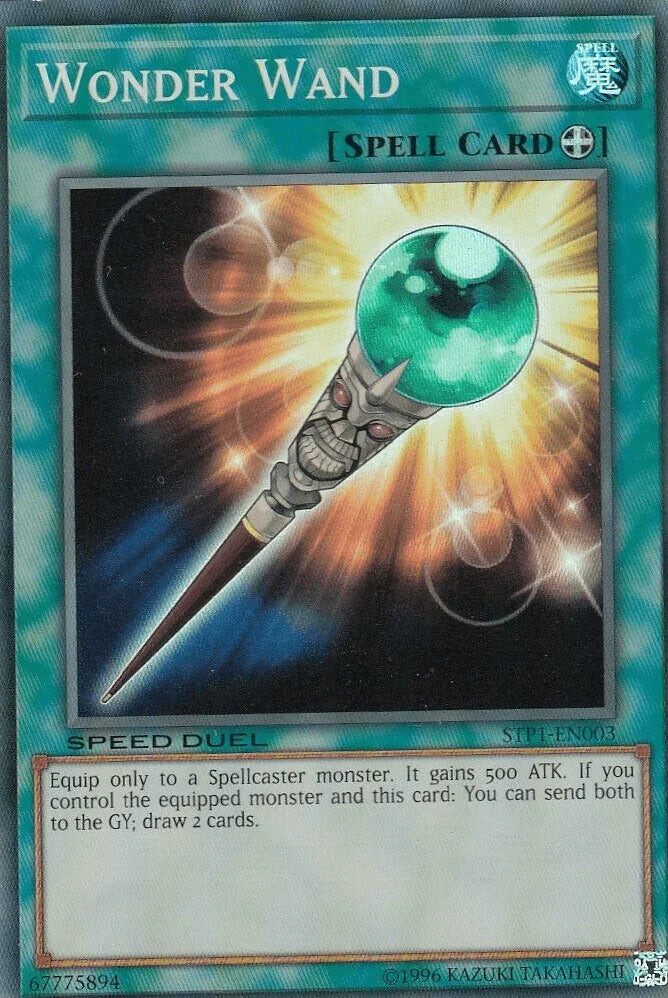 Equip Spell, Speed Duel: Tournament Pack 1, Spell, Super Rare, Unlimited Wonder Wand [STP1-EN003] Super Rare - Trading Card World