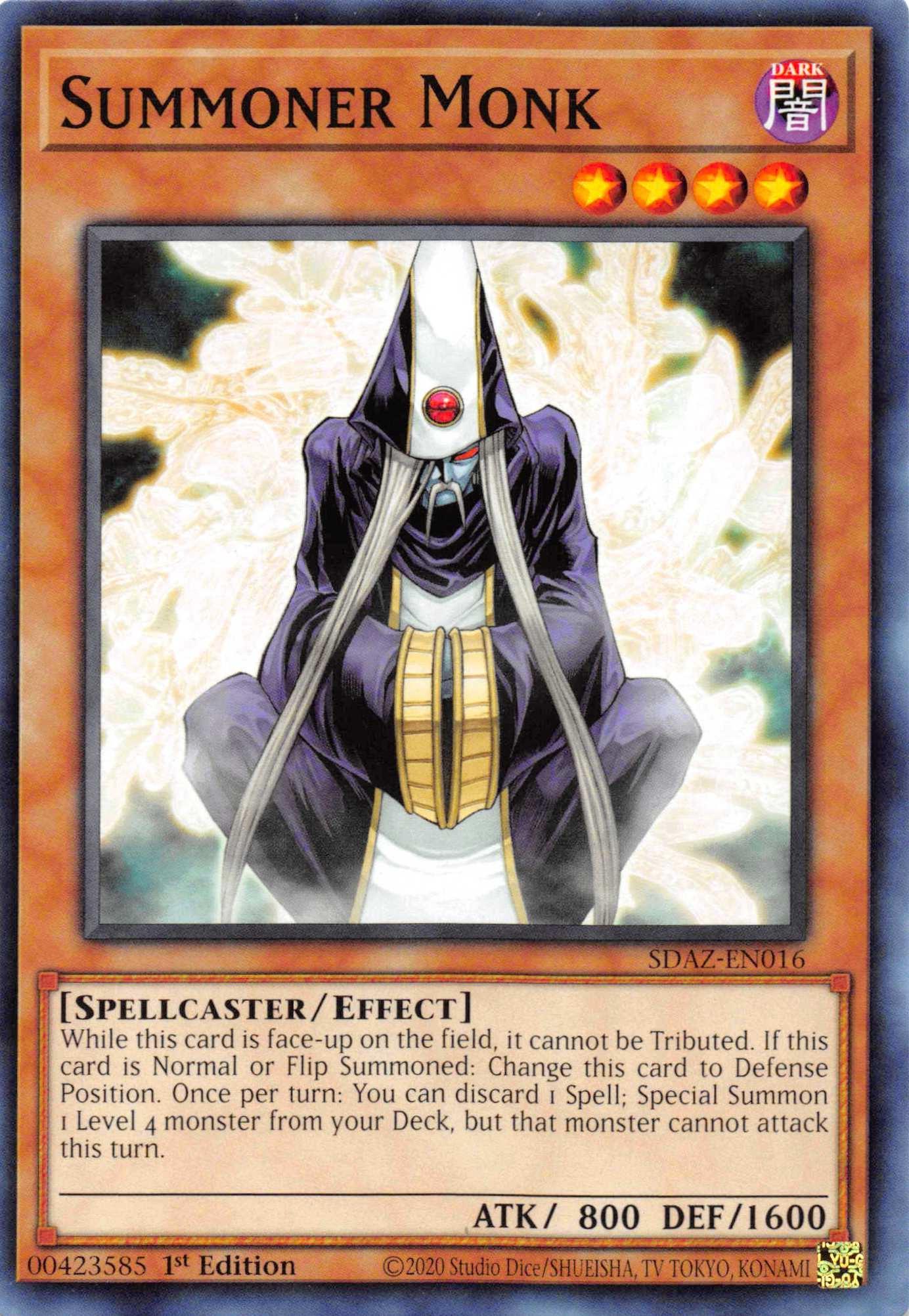 1st Edition, Common, Dark, Effect Monster, Spellcaster, Structure Deck: Albaz Strike Summoner Monk [SDAZ-EN016] Common - Trading Card World
